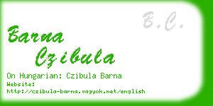 barna czibula business card